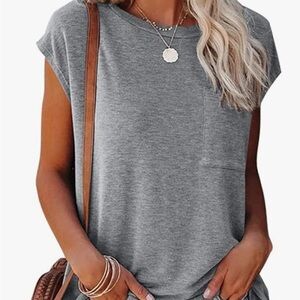 Crewneck Short Cap Sleeve Cotton Tee